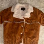 Sweet Rain Women's Tan Button Up Jacket with Shearling Lining Photo 5
