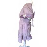 Amanda Uprichard  Lilac Puff Sleeve Casual Dress with Ruffle Hem, Medium Photo 2