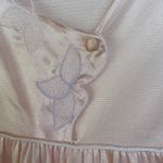 Vanity Fair Vintage Peach Silky Slip Dress Sleeveless Dainty Floral Flowy Medium Photo 4