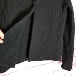 Kenar  LAMBSWOOL ANGORA BLACK SNAP BUTTON THICK KNIT CARDIGAN SWEATER SMALL Photo 7