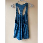 Zyia  Active Blue and Sheer Striped Tank Top Size Large Photo 1