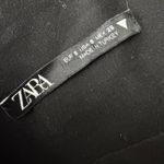 ZARA  Black Square Neck Puff Sleeve Fit Flare Mini Dress Size S Photo 4