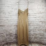 Retrofête Retrofete Sariah Sequin Dress in Nude Size XL NWT Sleeveless Cutout Midi Photo 6