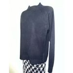 Women’s Black Lightweight Knit Sweater Mock Neck MEDIUM Photo 2