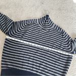Vince Women’s 100% Cashmere Breton Striped Turtleneck Relaxed Fit Sweater M Photo 13