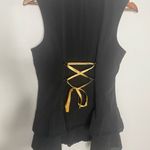 Spirit  Halloween New Black Ruffle High Low Vest Women’s Size Medium witchy Emo Photo 5