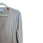 CAbi Cardigan Womens Large Lucy Salmon Periwinkle Button Sweater Cotton Blend Photo 2