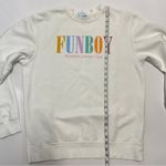 Funboy Varsity Crew Sweatshirt in White Size M Photo 4
