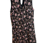 Alya Black Floral Hi-Low Cut Out Trapeze Dress Photo 0