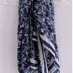 Loro Piana Scarf Stole Wrap Womens Blue Cashmere Silk Blend Italy Luxury Classic Photo 1