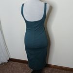 Cotton On teal kimi scooped bodycon midi dress size small Photo 4