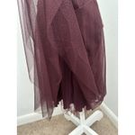 Betsey Johnson  Evening Maroon Glitter Midi Dress, Sz: 8 (b24) Photo 4