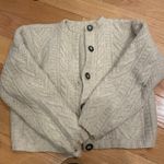 Vintage Cropped Wool Cardigan Tan Photo 0