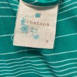 Threads || Green/cream striped tank with lace Photo 4