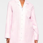 SKIMS Hotel Collection Cotton Long Sleeve Button Up Nightshirt Sleep Shirtdress Photo 0