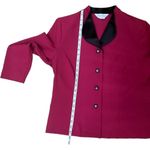 Elizabeth Williams Vintage Pink Velvet Collar Skirt Suit Set Size 12 Photo 5