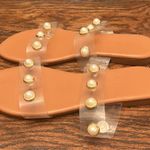 NWOT Never Worn Womens Size 9 Faux Pearled Sandals Photo 3