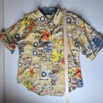 Alexander Campbell Vintage Hawaiian Shirt Size 16 Floral Button Up Aloha Island Tan Photo 7