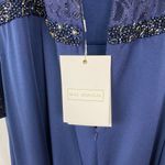 Mac Duggal Midnight Blue Fabulous Lace Illusion Bodice Beaded Belt Gown Sz.22W Photo 7