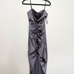 Windsor Bre Formal Satin Ruched Midi Dress small Photo 2