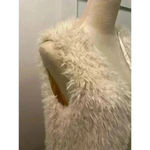 Boutique Unbranded Longline Cream Sherpa Vest, sz L Size L Photo 1