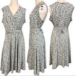 Leota  Finnley Faux Wrap Abstract Bird Print Dress size small Photo 3