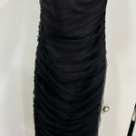 Rare London  Black Strapless Ruched Tulle Mermaid Dress - Size XS/2 Photo 0