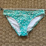 Aerie  small white and teal floral print bikini bottom Photo 6