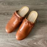 Loeffler Randall  Merrill Braided Cognac‎ Leather Mid Heel Clogs Photo 7
