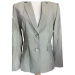 Antonio Melani Womens  Slate Gray Pinstriped Chic Career Work Blazer Jacket  Sz 4 Photo 2