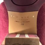 Ted Baker Thaise Suede Leather Sandals Block Heel Pink Size 8 Ankle Strap Baddie Photo 7