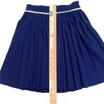 Navy Pleated tennis Prep Acrylic Sweater Mini Skirt Blue Size M Photo 1
