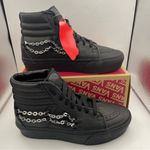 Vans unisex sk8-hi platform Chain black sneakers Women 6, Men 4.5 Photo 4