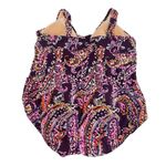 Lands End Plum Paisley Slendersuit Grecian Tummy Control One Piece Swimsuit 22W Purple Size undefined Photo 4