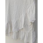 SheIn Women's Mini Dress She In White Cotton Puff Short Sleeve Size Medium Photo 2