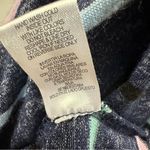 Democracy  Blue Multicolor Striped Twisted Hem Keyhole Knit Top Womens Medium Photo 5