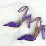 Cathy Din Evalina Translucent Slingback Heel Pointed Toe Sandals Lilac Size 7.5 Photo 4