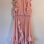 Avec Les Filles  Pink Ruffed Tiered Maxi Dress Womens 10 Romantic Coquette Fairy Photo 2
