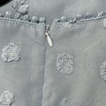 Simplee Mini Dress Light Blue Dot Long Sleeve Smocked S Small Photo 5