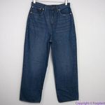 Madewell NEW ‎ Baggy Straight Jeans in Dark Worn Indigo Wash, 28 Photo 2