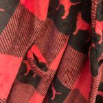 Victoria's Secret Victoria’s Secret Pink Plaid Dog Print Plush Fuzzy Robe Red Black XS/S Photo 3