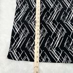 Ophelia Roe  Womens Geometric Print Mock Neck Puff Sleeve Blouse Shirt Top M Photo 7