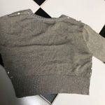 Say What? Vintage Y2K Cropped Shrug Bolero Sweater Metallic Silver Gold Sequin Photo 5