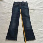 Dolce & Gabbana 90s  dark wash low rise bootcut denim jeans metal back plate Photo 0