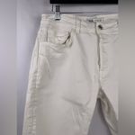 ZARA  Jeans, White Distressed Denim, Cotton Stretch, Skinny Fit, Ripped Casual Photo 2