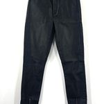 joe's jeans Size 24 The Bella 11" High Rise Skinny Coated Black Denim Stretch Photo 2