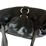 Sabrina Scala Leather Satchel Bag Black Photo 5
