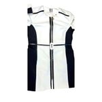 Anne Klein Anne‎ Klein Cream Black Lilly White Colorblock Long Trench Coat Sz XS NWT Photo 8