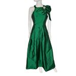 Eliza J  Petite Bow-Trim Halter Ball Gown Emerald Women’s Sz 8P NWT Photo 1
