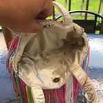 Marshalls Beaded Multicolor Cream Fringe Bag Viral Beaded Statement Bag  NWT Photo 5